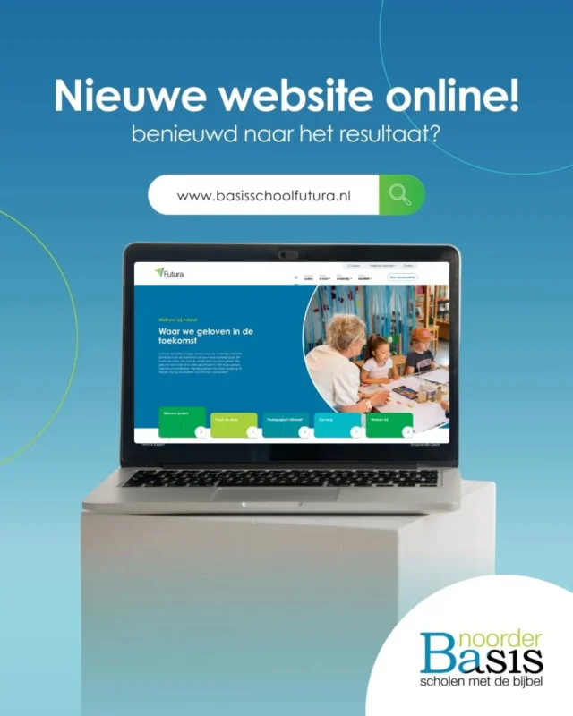 Goed nieuws! Futura heeft een gloednieuwe website! 🎉💻Het kiezen van een basisschool is een belangrijke beslissing. We begrijpen dat je als ouder graag wilt weten waar een school voor staat en wat voor onderwijs er wordt gegeven. Je zoekt een veilige plek voor je kind en die willen wij je bieden! Bij ons krijgt je kind de ruimte om te groeien, zich gezien te voelen en te leren in een omgeving waar het christelijk geloof centraal staat. Om je te helpen bij deze keuze, hebben we onze website vernieuwd! Zo krijg je alvast een duidelijk en overzichtelijk beeld van onze school en leer je ons online kennen. Benieuwd? We maken graag tijd voor een kennismakingsgesprek, zodat we jou en je kind beter leren kennen. Neem een kijkje op de website en neem gerust contact met ons op! #NoorderBasis #futura #website #christelijk