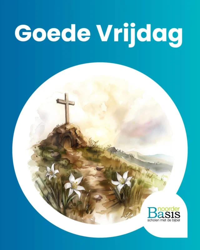 Goede vrijdagVandaag is het goede vrijdag. De kinderen zijn vrij, de school is dicht. Vandaag staan we stil bij wat Jezus voor ons heeft gedaan.📖 Johannes 3:16 HSVWant zo lief heeft God de wereld gehad, dat Hij Zijn eniggeboren Zoon gegeven heeft, opdat ieder die in Hem gelooft, niet verloren gaat, maar eeuwig leven heeft.#goedevrijdag #Noorderbasis #schoolheerenveen #schoolmetdebijbel