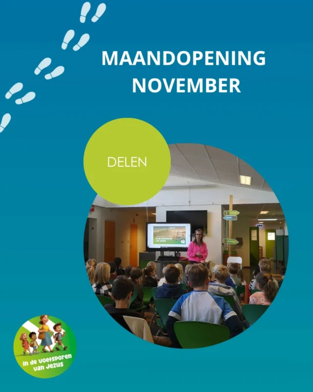 November, een maand om te delen. Gister kwamen we weer samen voor de maandopening. We zongen samen en we luisterden naar de vergelijking uit Lucas 16 over de rijke en de arme man. Gister was het dankdag en tijdens de maandviering stonden we ook daar samen met de ouders, kinderen en juffen bij stil.✨Het maandthema van november is delen. We leerden dan iets simpels als een glimlach al iets moois kan zijn om te delen!Als reminder kregen de kinderen iets kleins uitgedeeld, omdat delen blij maakt.💚 Een mooie boodschap om mee te nemen deze maand.